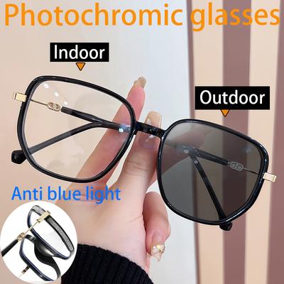 NEW Fashion Design Photochromic Glasses Men Women Luxury Anti Blue Light Eyeglasses Anti UV Eye Protection Unisex Goggle Eyewear