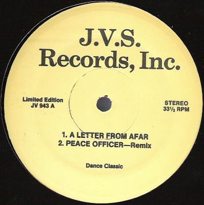 

12inch Record VARIOUS - A Letter From Afar / Peace Officer JV943 JVS US Dance & Electronica Used