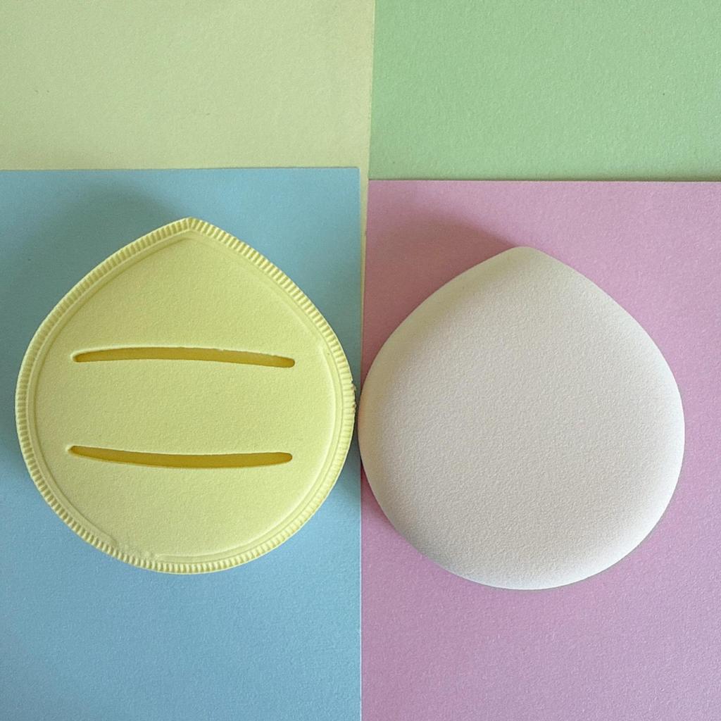 Macaron Soft Marshmallow Powder Puff - Large Water Drop, Non-Absorbent, Dual-Use for Wet & Dry Foundation.