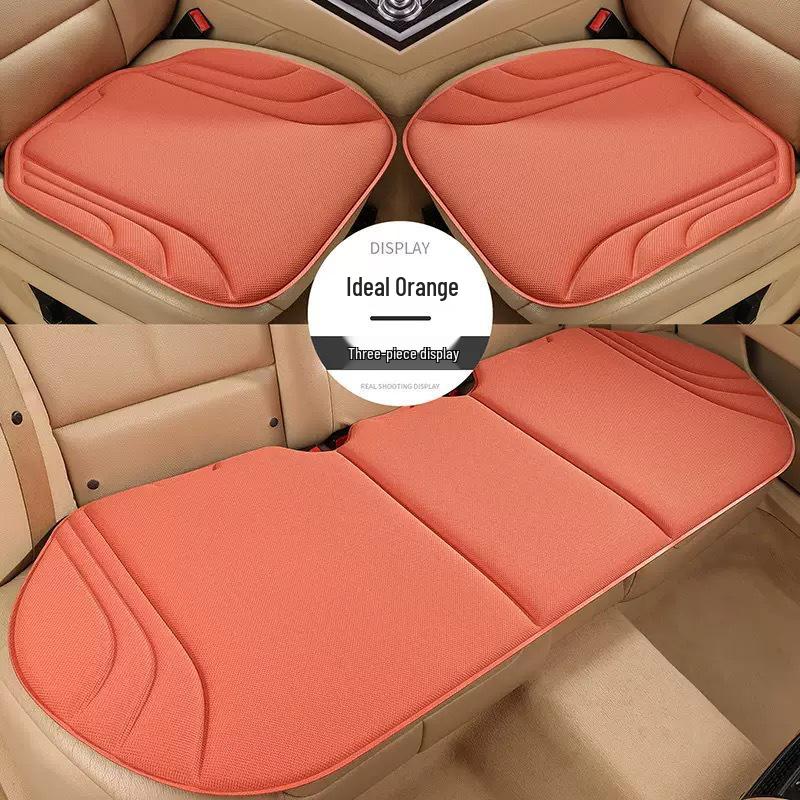 Universal 3-Piece Non-Slip Car Seat Cushion Set - Premium Breathable Latex & Seaweed Fiber