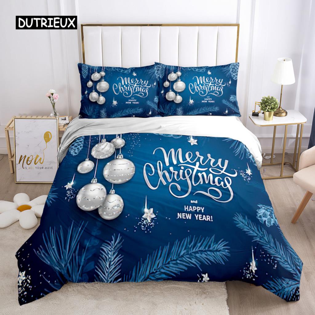 

Polyester Comfortable Christmas Themed Pattern Duvet Cover Set With Duvet Cover And Pillowcases King Queen Twin Sizes For All Ages EU single(135x200cm)