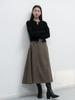 General Idea Wool Flare Long Skirt [Brown] / Wbe4L13517