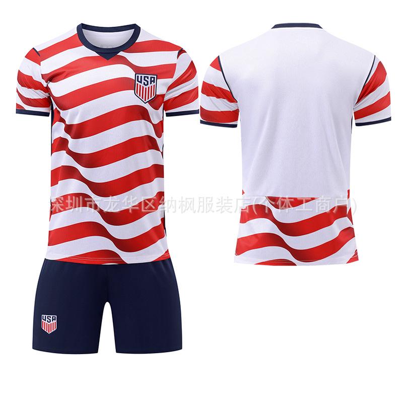 No. 10 Pulisic football jersey set Men s McKenney jersey 2026 US-Canada-Mexico World Cup USA team home court 16#