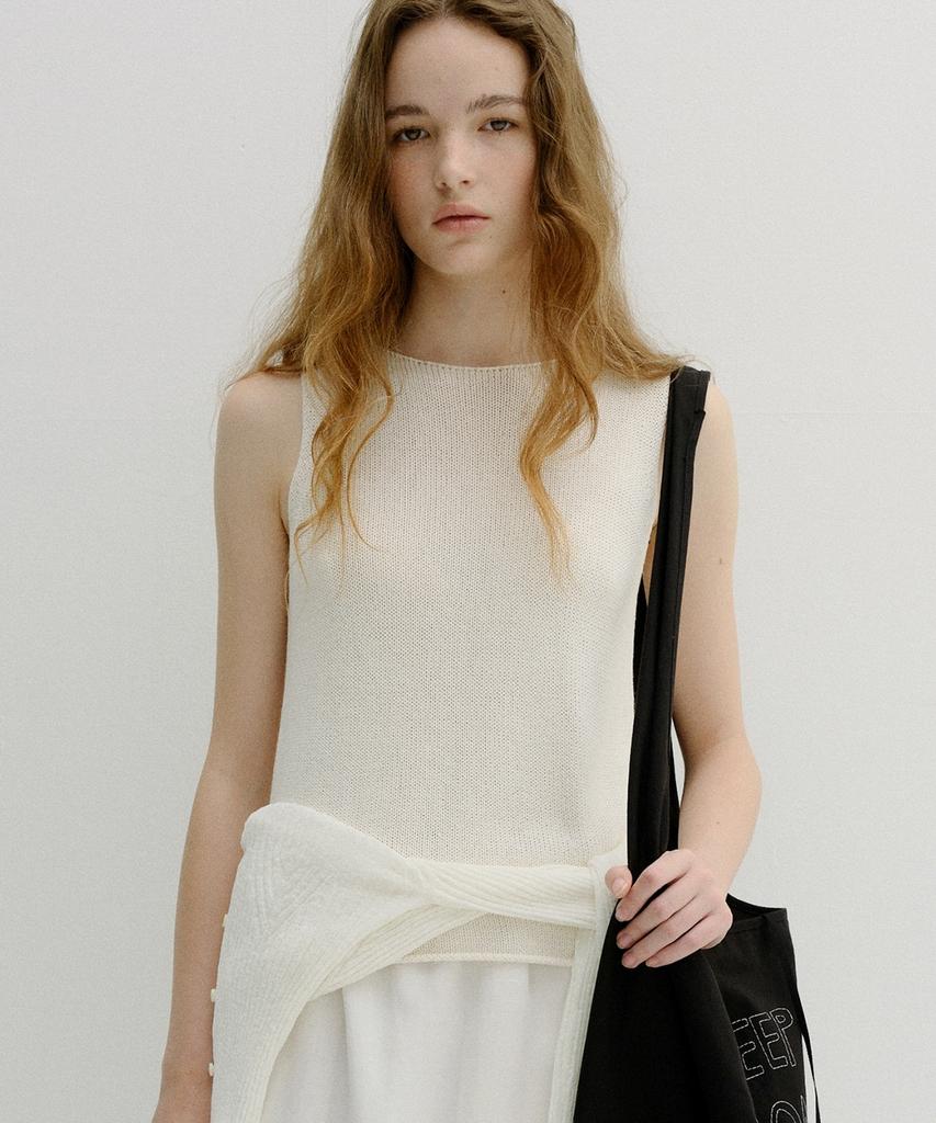 Beullaengkeu03 Paper Sleeveless Knit (Ivory)