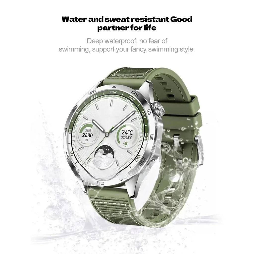 22mm Watch Band for HUAWEI WATCH GT2 Pro GT3 42MM 46MM Smart Watch Strap Huawei GT4 46MM GT Runner Silicone+Nylon Woven Bracelet