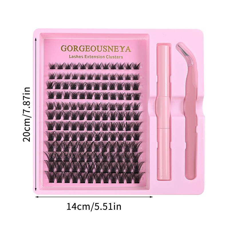 Lightweight Cluster Lash Kit 30D 40D 50D 60D Natural Eyelash Extensions Segmented Volumizing Lashes for Daily Wear Home Use