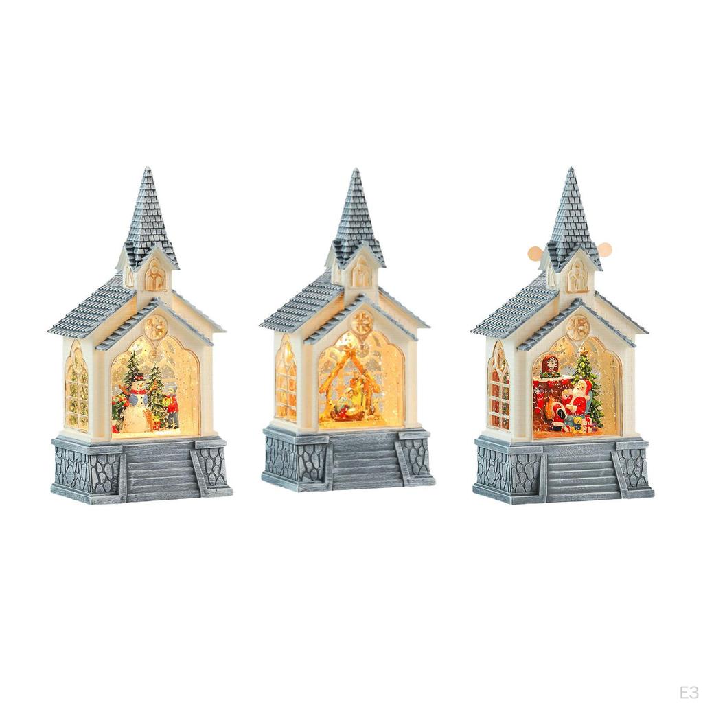 Christmas Snow Globes Lantern LED Night Light Xmas Decoration for Bedroom