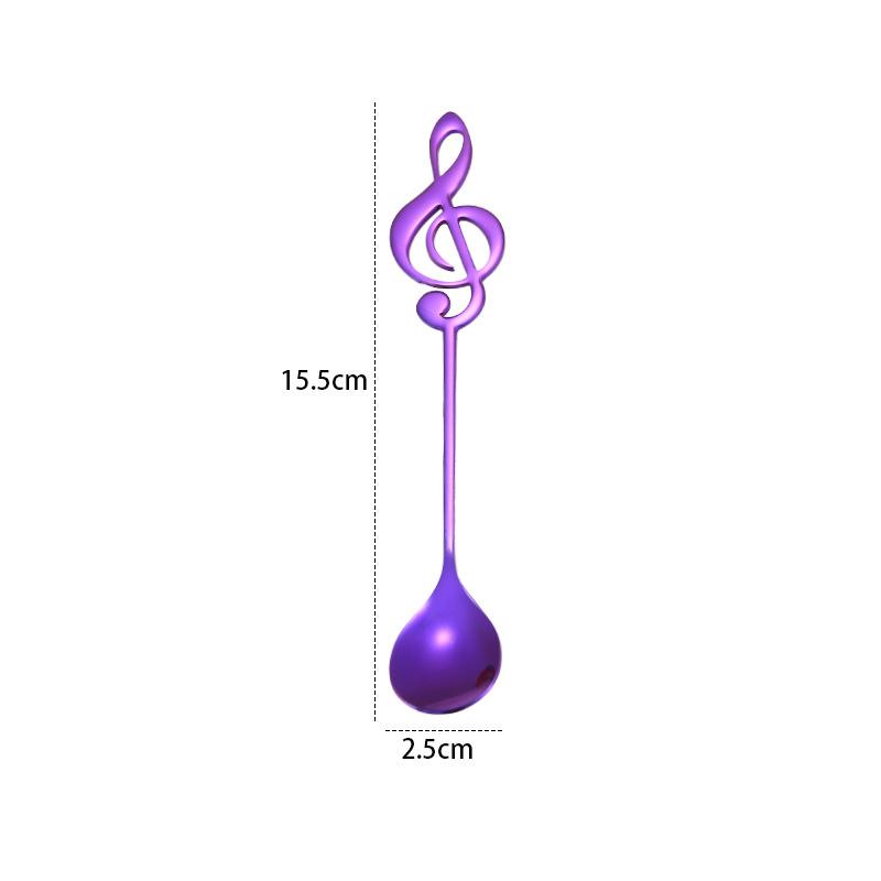 1/3/5/10pcs 304 Stainless Steel Musical Notes Coffee Spoon Stirring Cup Spoon Music Stick Ice Cream Gift Spoon