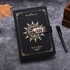Black Pu Leather+Paper Notebook With Code Lock 215X145Mm Retro Diary Note Book