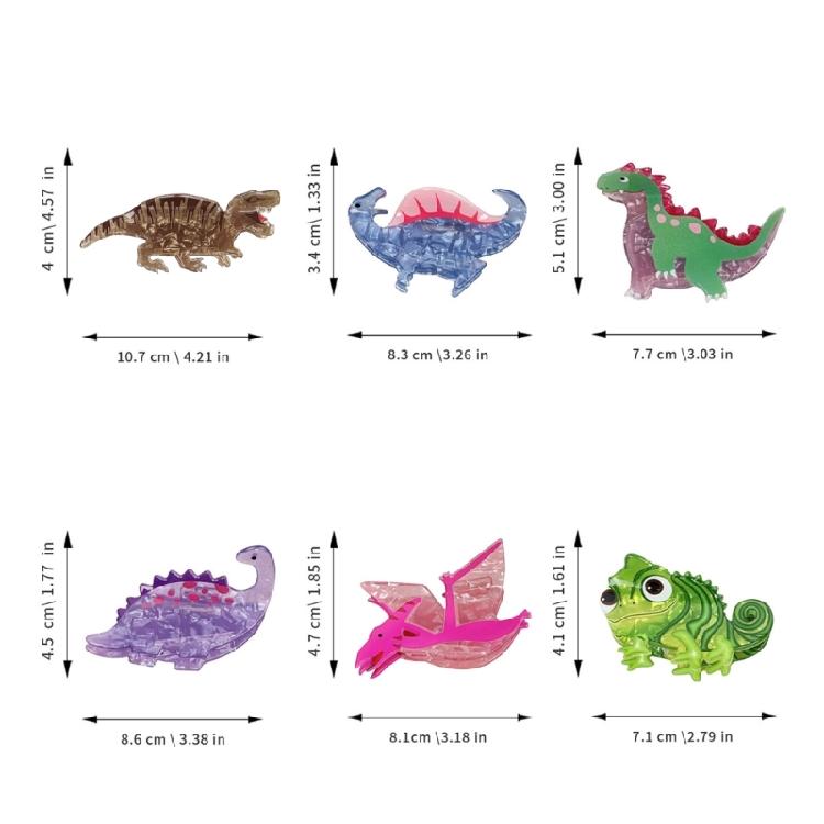 Stylish Dinosaur Hair Clip Acrylic Hairpin Hair Decoration Headpieces Hair Ornament For Parties Weddings Everyday Wear