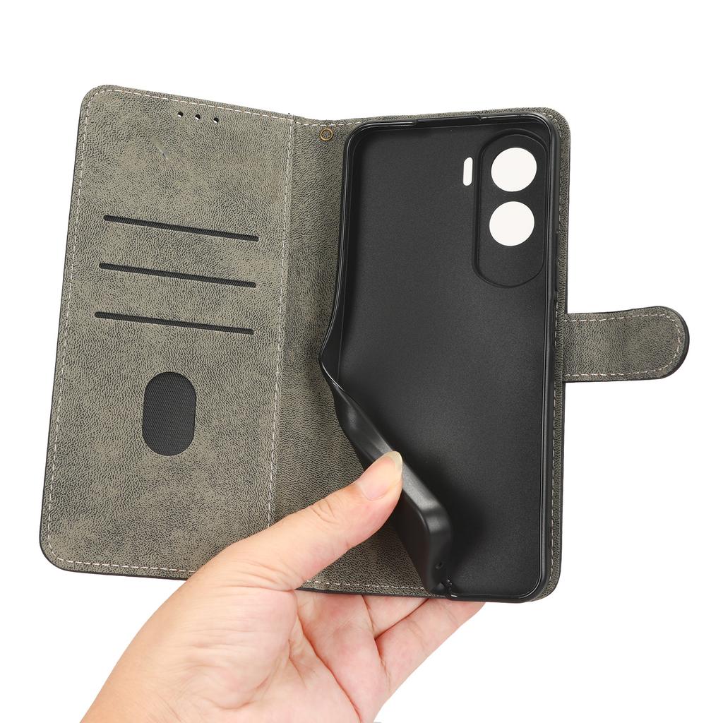 For Honor 90 Lite 5G/X50i 5G RFID Blocking PU Leather Case Cell Phone Wallet Stand Cover with Strap