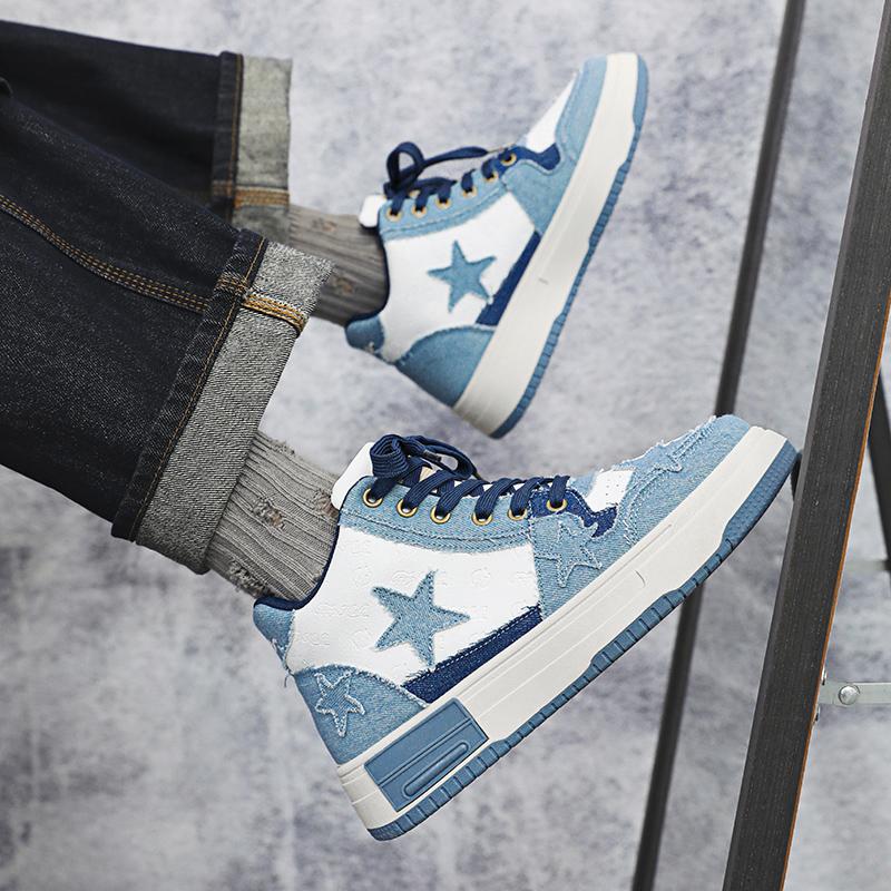 Модная крутая корейская модная спортивная обувь с высоким берцем — фото 11