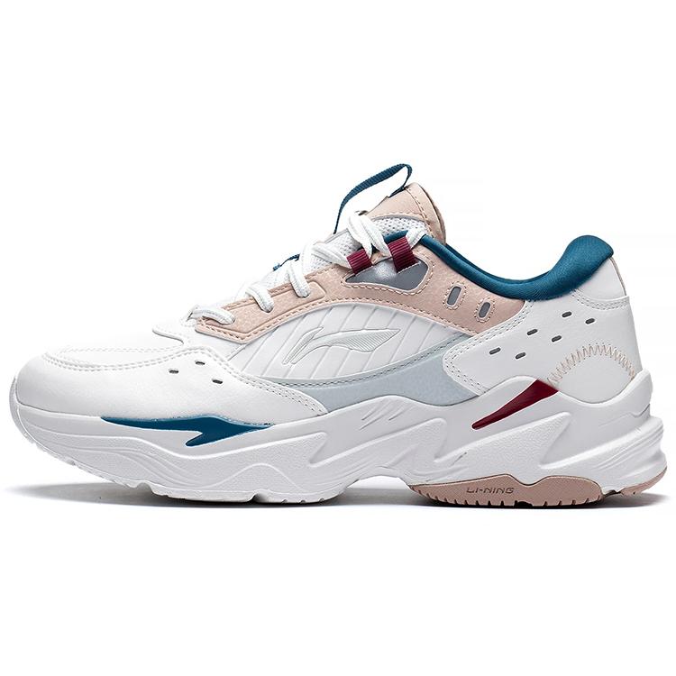 New LiNing Low-Top Sports Casual Shoes Women's White Pink AGCS436-1