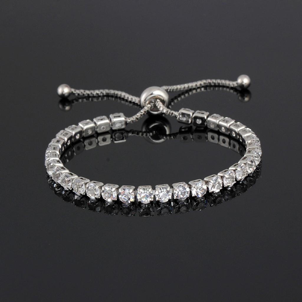 Light Luxury Inlaid Zircon Bracelet Women Adjustable Crystal Bracelet
