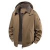 Men's Winter Lambswool Cotton Jacket with Fleece-lined Hooded Flight Suit