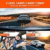 Dashcam - VANTRUE - N4 - Triple Dashcam - 2.5K - 1080P - Schwarz