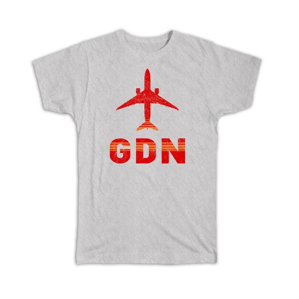 Gift T-Shirt : Poland Gdansk Lech Walesa Airport GDN Travel Airline Pilot S