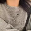 Sweet and cool lava love necklace women's tide niche high-end design sweater chain versatile personality sweater chain men