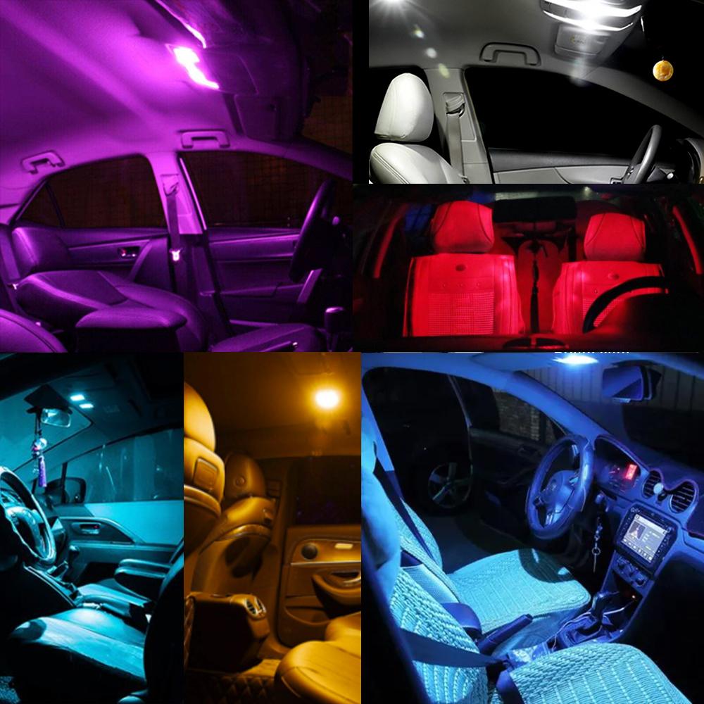 2PCS T10 W5W LED Bulbs High Power Canbus 3030 15SMD Interior Reading LightsTurn Side Auto Wedge Lights Yellow White 6000K 12V