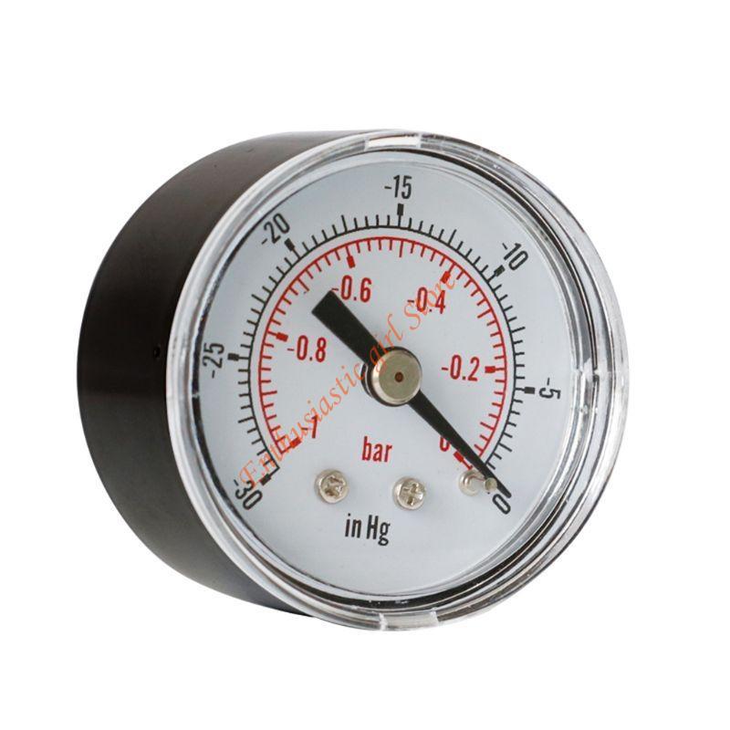 Vacuum Pressure Gauge 1/8" BSPT Back Mount 40mm 0 30 0 & 1 Bar Metal for She RXJB
