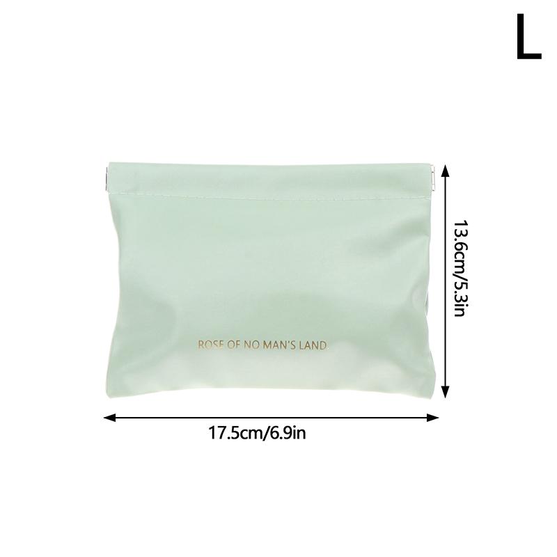 

Self-Closing Portable Coin Purse Sanitary Napkin Sundry Cosmetic Mini Storage Bag Minimalist Lipstick Pouch L