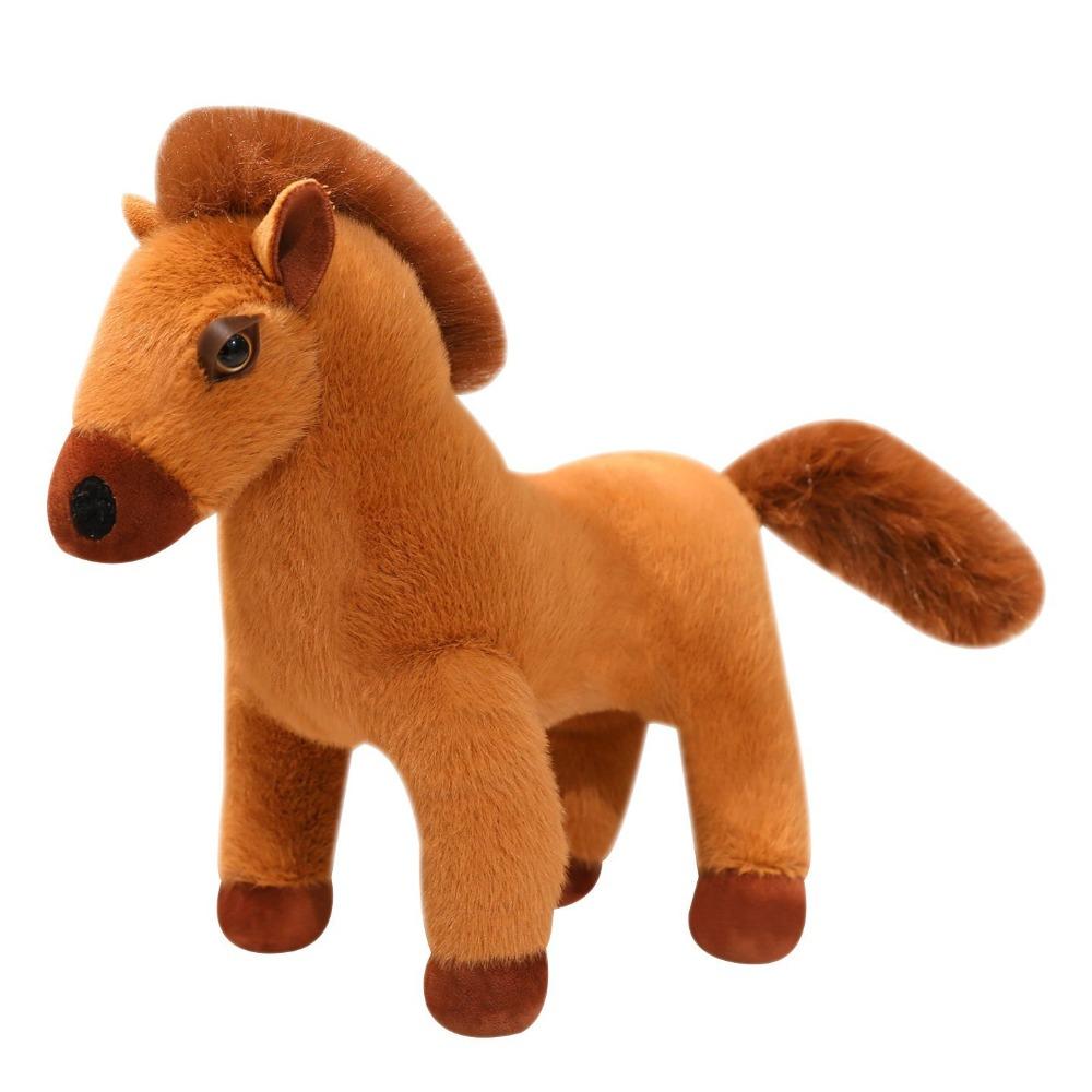 Simulation Pony Plush Toys Saddle Cartoon Horse Stuffed Toy  Valentine's Day Gifts