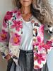 New Christmas abstract print casual cape jacket cardigan thick needle sweater