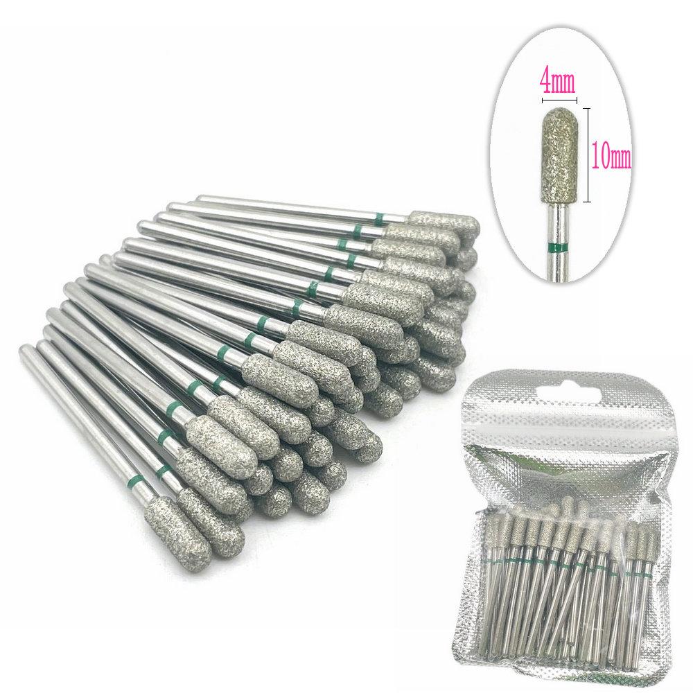50pcs/pack Diamond Milling Cutter Grinding Drill Bits Diamond Polisher HP 2.35mm Diamond Polisher Nail Drill Bits Drill