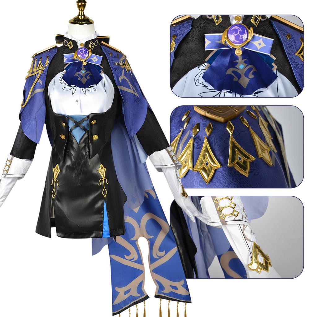 Genshin Impact Clorinde Cosplay Costume Set - Fontaine Edition