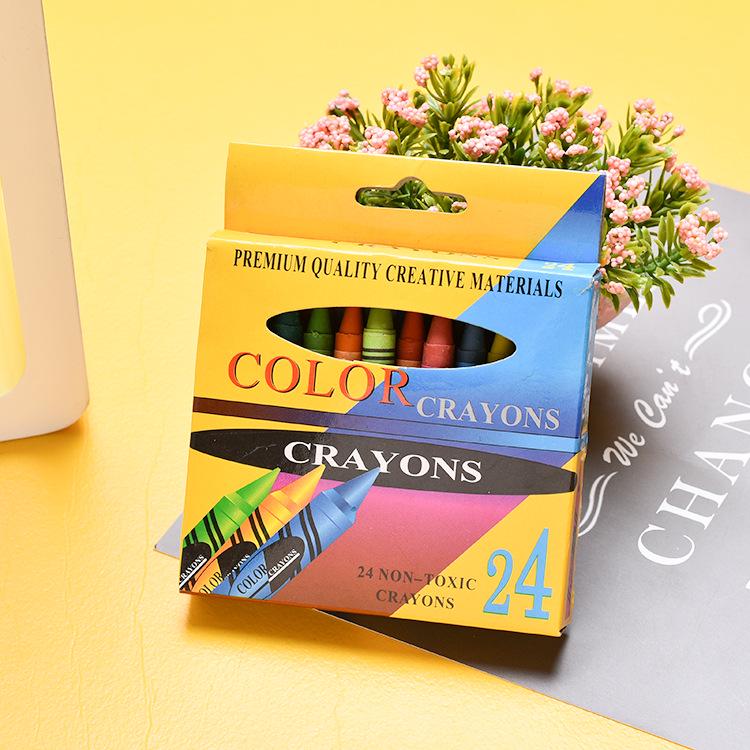 Cartoon 24-Color Crayons for Kids' Art & DIY Projects