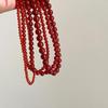 Women's Elegant Red Agate Beaded Choker Necklace: Retro, Luxurious & Versatile Fashion Accessory