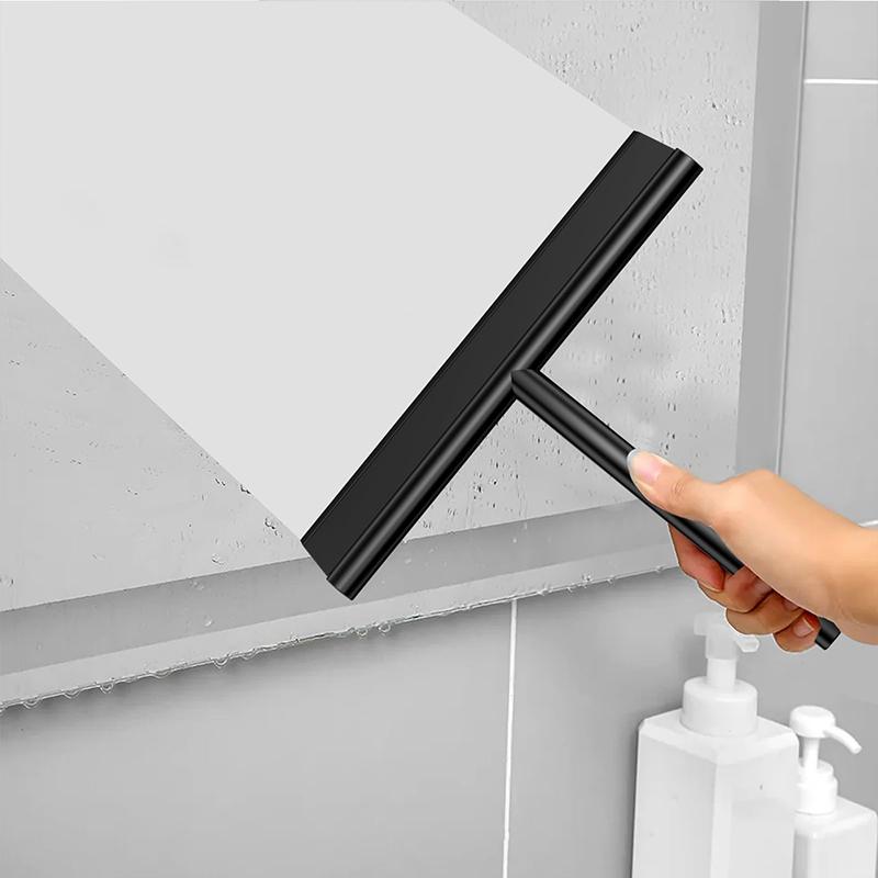 Portable Glass Scraper Silicone Scraper Window Scraper Bathroom Mirror Scraper With Hook Household Cleaning Tools