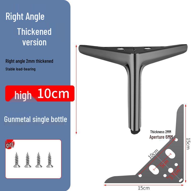 Thickened Metal Triangular Legs for Furniture: Sofa, TV Cabinet, Display Cabinet, Coffee Table, Bedside Table.