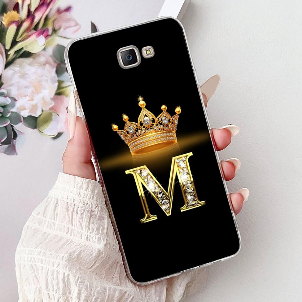 For Samsung J7 Prime Case Clear Fashion Luxury A-Z Letters Soft Back Cover For Samsung Galaxy J7 Prime 2 Phone Case Bumper