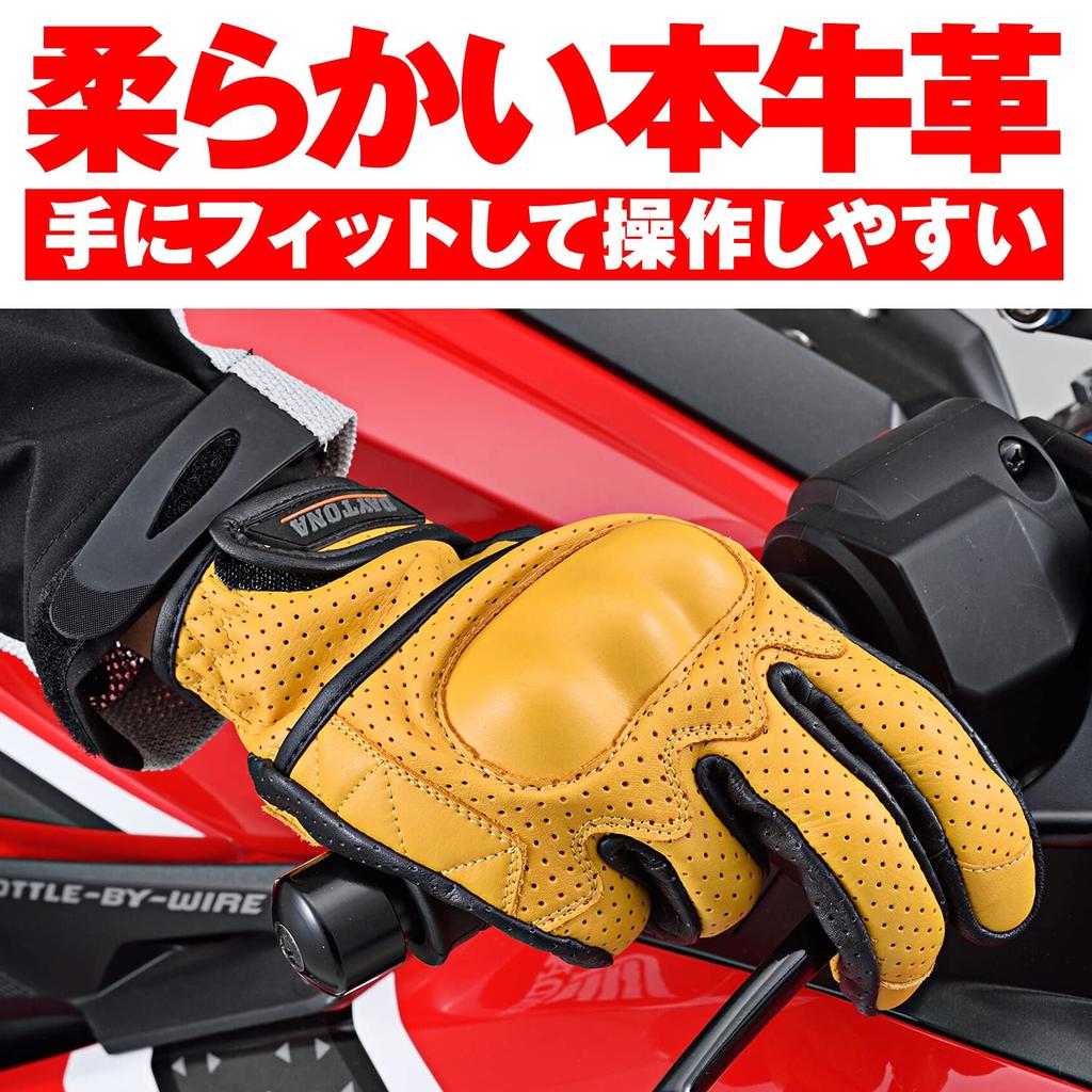 Daytona Motorcycle Leather Hard Smartphone Cowhide Perforated Protector Size 18920 Gloves, Summer, Mesh, (Cowhide), Protector, Compatible, Leather,