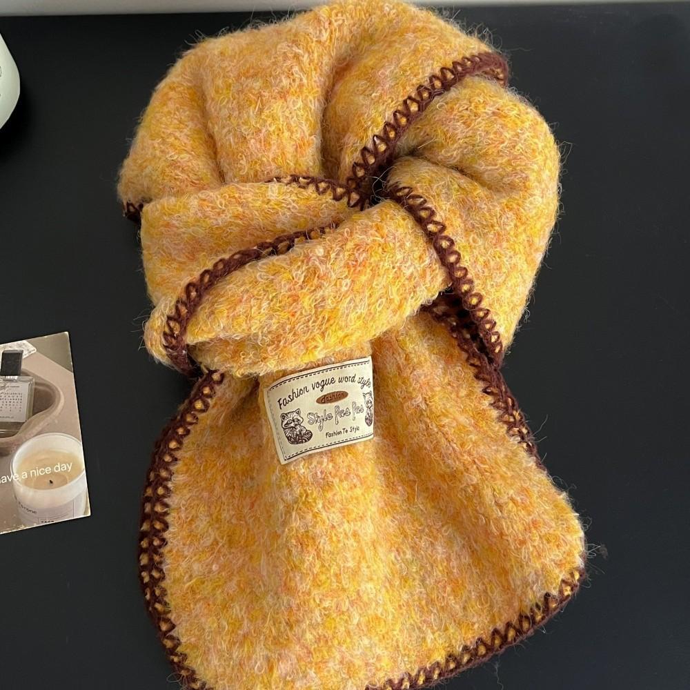 Kadın Yumuşak Düz Renk Eşarp Sıcak Kalın Peluş Şal Günlük Sonbahar Kış Moda Boyun Eşarbı Günlük Dış Mekan İçin