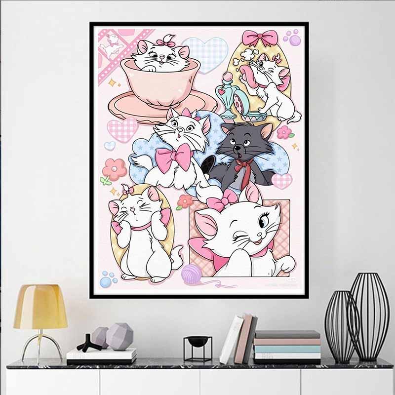 Disney Diamond Painting Marie Cat A Sweet and Adorable Collection of Illustrations DIY Crafts 5D Mosaic Embroidery Hobby Gifts Home Decor