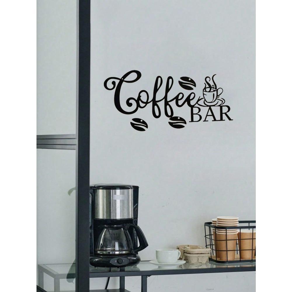 Vintage Metal Coffee Bar Sign, Rustic Wall Decor for Home Kitchen Coffee Shop Restaurant, Hanging Plaque for Cafe Porch Study Room