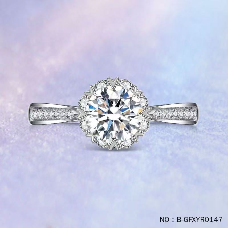 New Arrival 925 Sterling Silver Engagement Wedding Rings High Quality Rhodium Plated Zircon Women's Jewelry