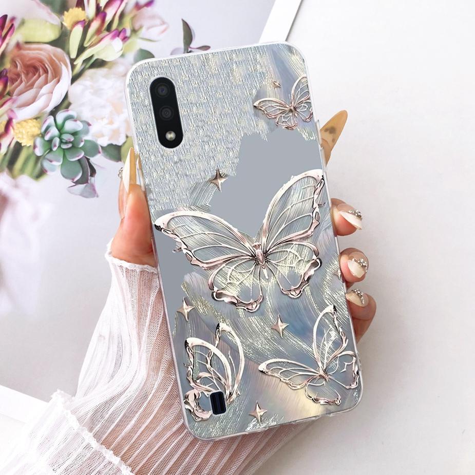 For Samsung Galaxy A01 Case SM-A015F New Luxury Painted Cover Soft Slim Phone Case For Samsung A01 M 01 Galaxy M01 Fundas Bumper