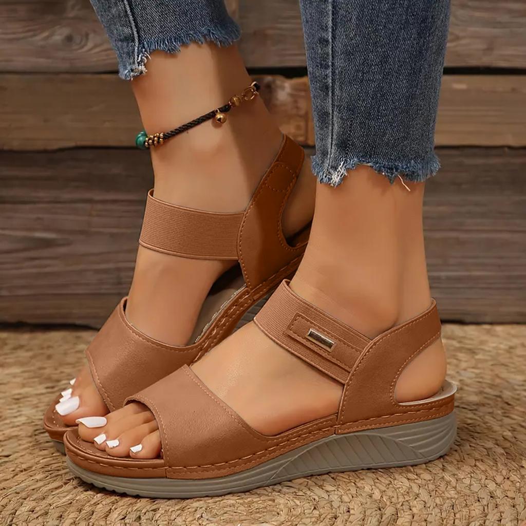 Elegant Slip-On Party Dress Women'S Sandals Wedges Shoes For Women Sandals With Arch Support Comfortable Zapatos De Mujer