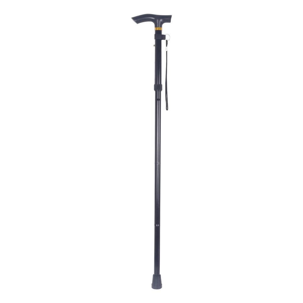 Reinforced Aluminum Telescopic Folding Walking Stick: Adjustable, Non-slip, Four-section Crutch for Hiking