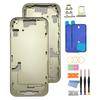 Back Housing for iPhone 15 (6.1-inch) with Glass Rear Cover, Middle Frame, SIM Tray and Repair Tools