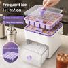 Odor Resistant Ice Tray 2-In-1 Tray, Maker And Storage Bin Set, Large Capacity 25-Cell Portable Box One-Click Easy Release Cube Maker, for Camping
