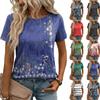 Damen Mode Lässiges Bedrucktes T-Shirt mit Lockerer Passform