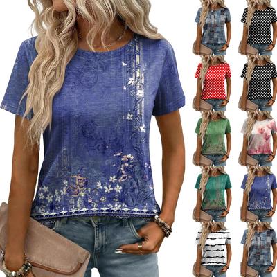 Women's Loose-Fit Fashionable Casual Printed T-Shirt