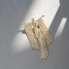 Modische Goldfarbene Quastenbrosche Herbst Anstecknadeln Modischer Damenschmuck Corsage