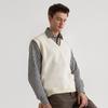 Thousand Paper Cranes Men's Design-Inspired Solid Color Knitted Vest, Korean Style Trendy and Unique Loose V-Neck Sweater Vest 935