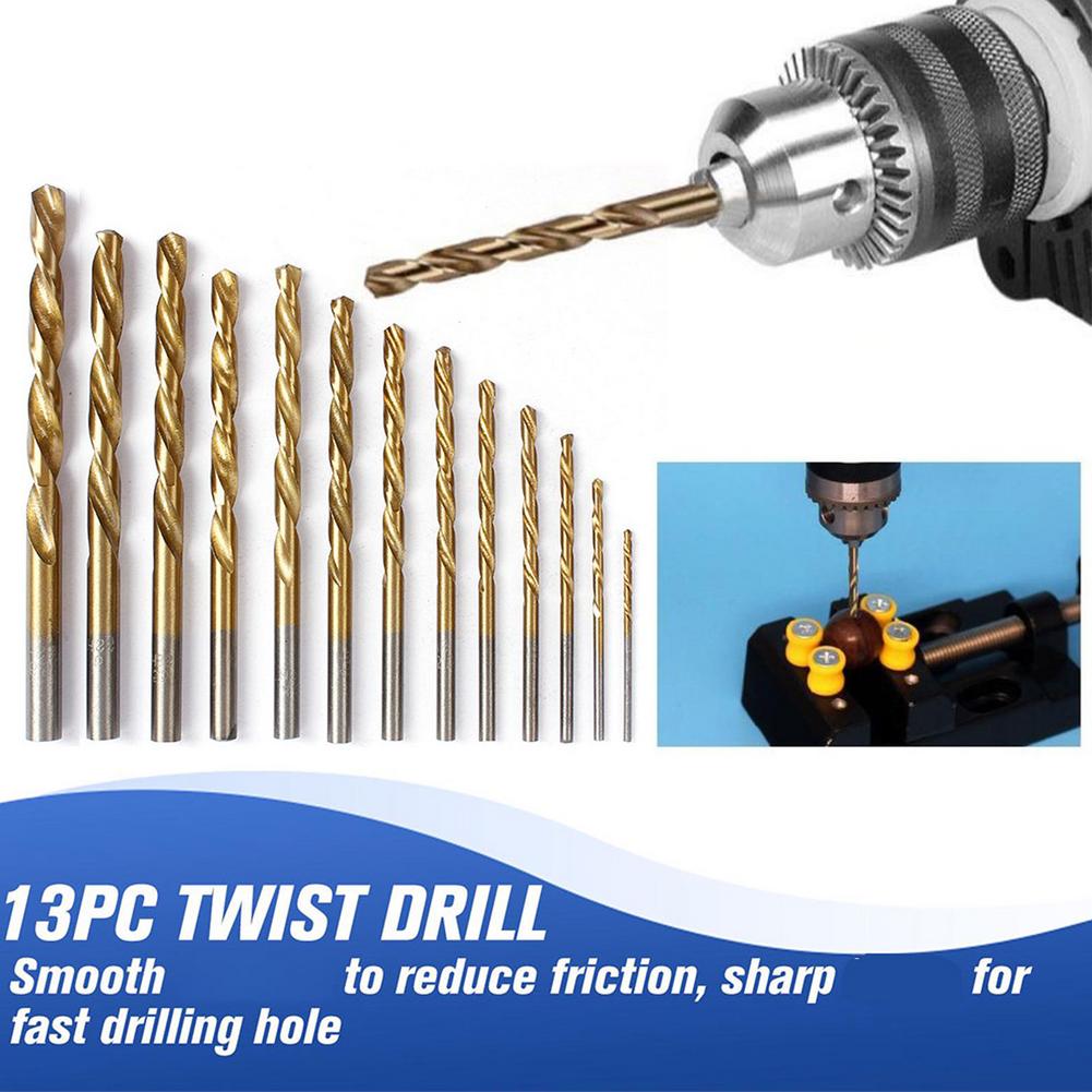 13Pcs Metric Drill Bit Set 3/16 To 1/2 Inch For Glass Metal Tile Concrete Masonry Professional Electric Drilling