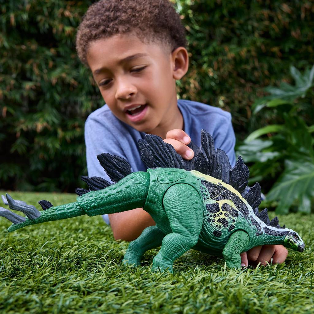 Mattel Jurassic World Big Stegosaurus Kids Figure Dinosaur 37cm Ages JKL85 Action! Toy, Approx. Long, 4+, Green,